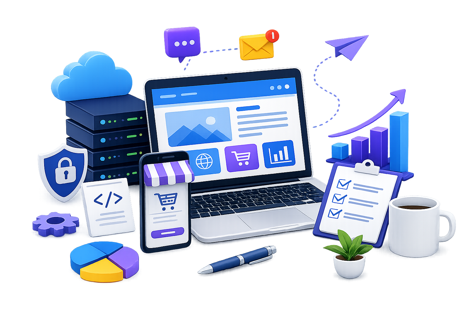 Siti web, e-commerce, gestionali, server e AI